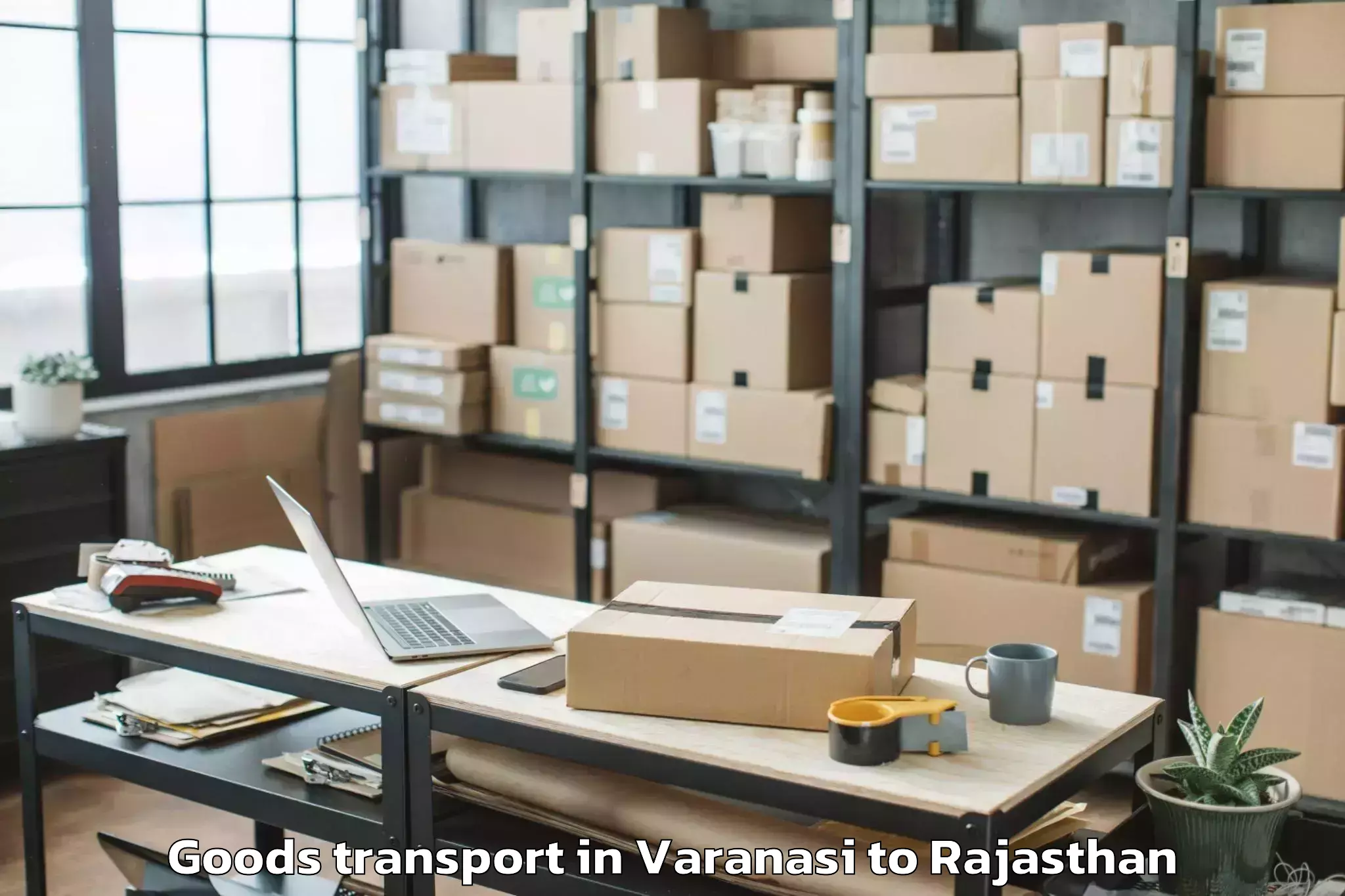 Professional Varanasi to Bhadsora Goods Transport